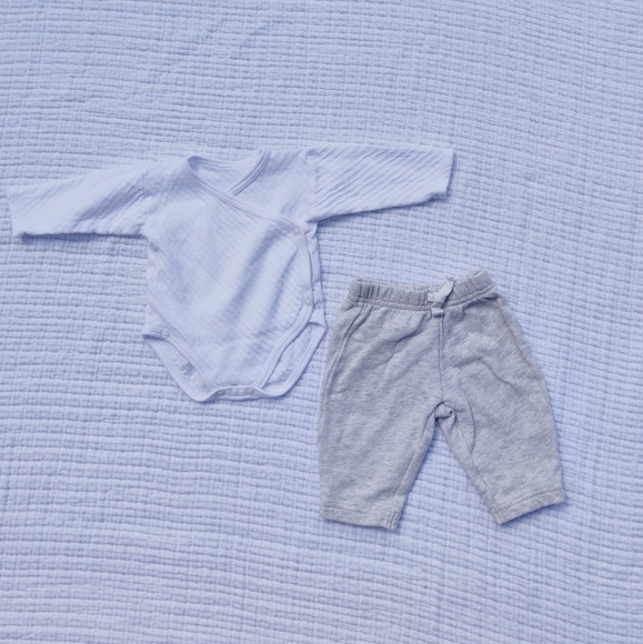 NEWBORN BOY Cute Soccer Set Blue Organic Cotton - Picture 2 of 3